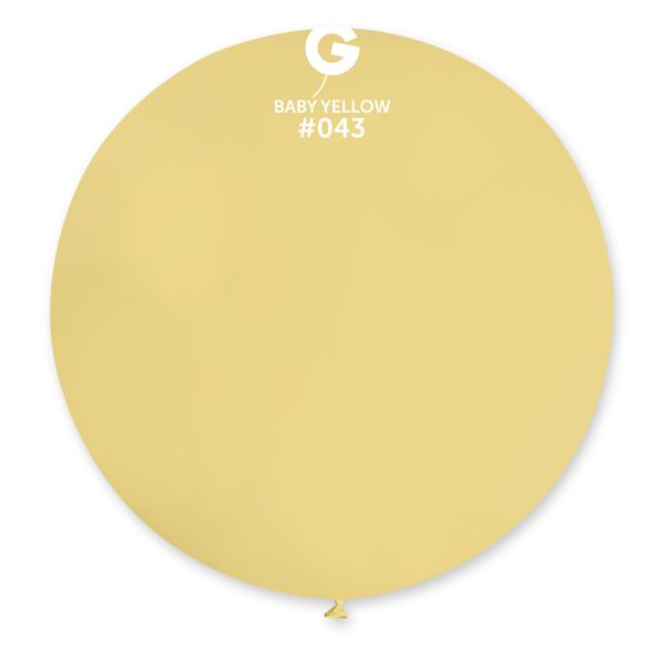043 Gemar lateksballonger baby yellow /babygul 80cm 10stk